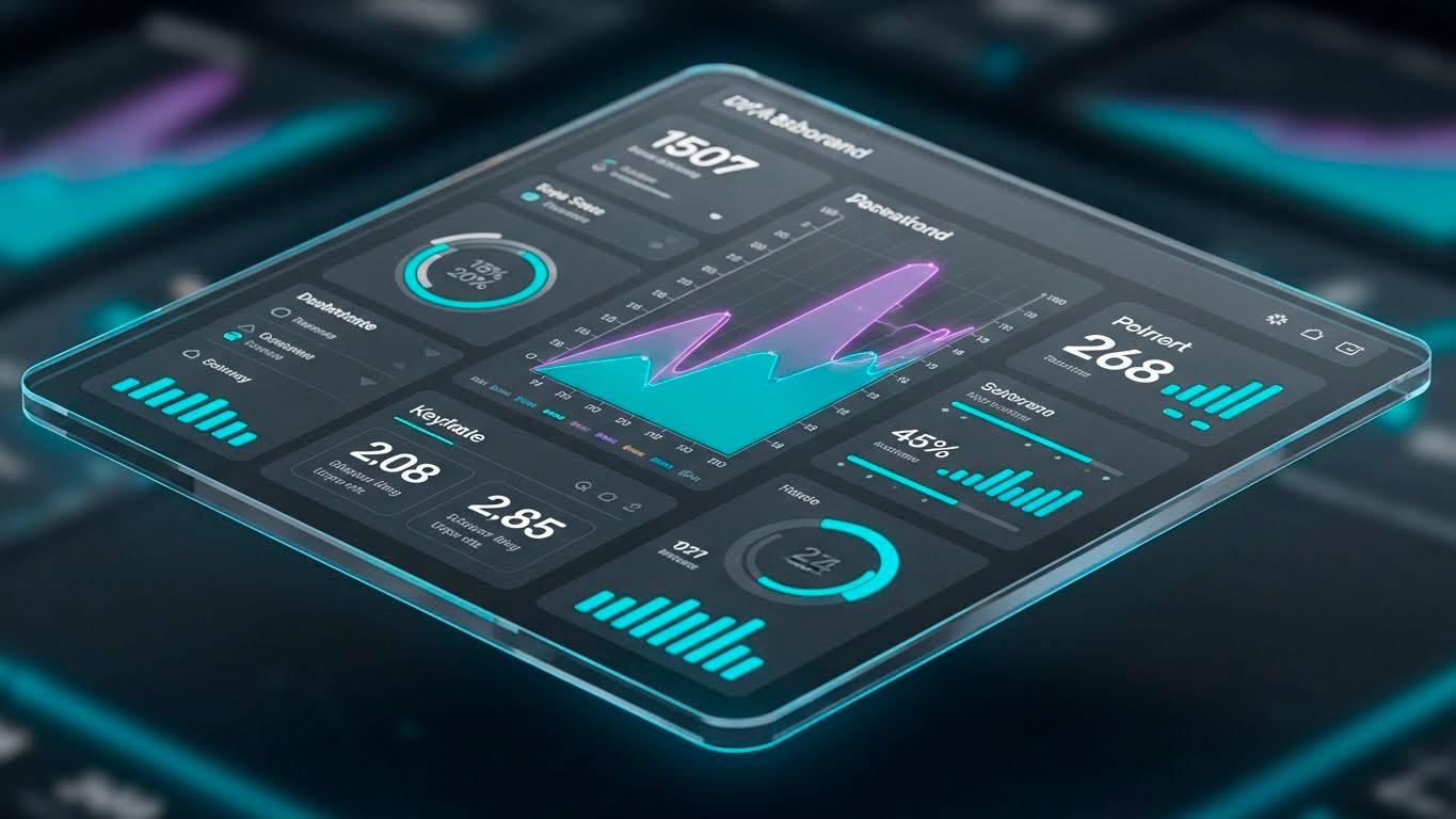 Dashboard de sistema web NexCore con gráficas y control de inventario